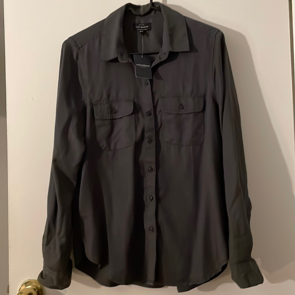 Lucky Brand button down charcoal small